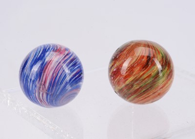 Lot 215 - Two 19th century onionskin marbles