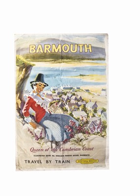 Lot 585 - Original BR Western Region Railway Poster Barmouth Queen of the Cambrian Coast