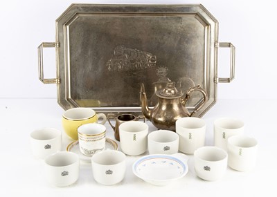 Lot 599 - Railway and Other Ceramics and Silver Plated Items (15)