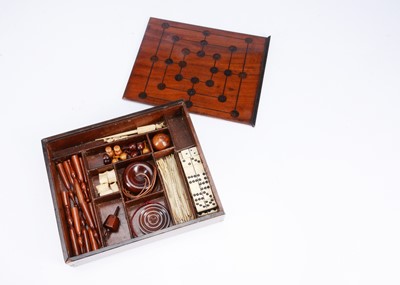 Lot 241 - A mid 19th century  Alphonse Giroux et Cie (Paris) mahogany games box