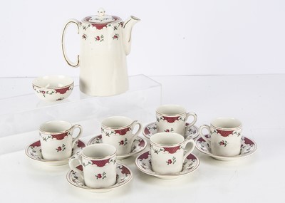 Lot 600 - LMS 1930s Pottery Part Coffee Set (14)