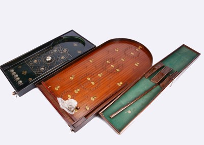 Lot 257 - Two wooden bagatelle boards