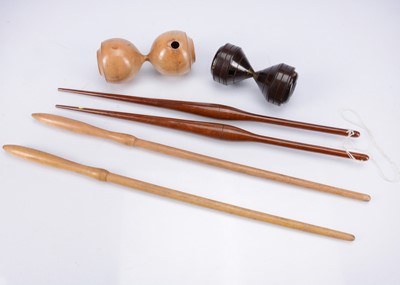 Lot 285 - A fine 19th century treen lignum vitae large whistling diablo
