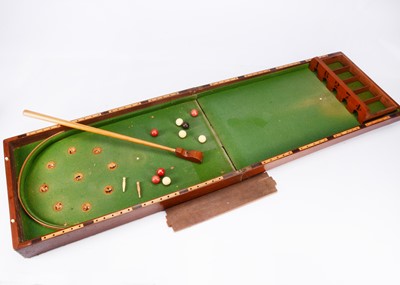 Lot 293 - An 19th century table top folding Bagatelle game