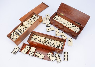 Lot 297 - 19th century bone dominos