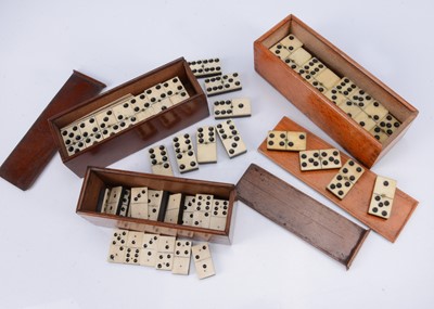 Lot 298 - 19th century bone dominos