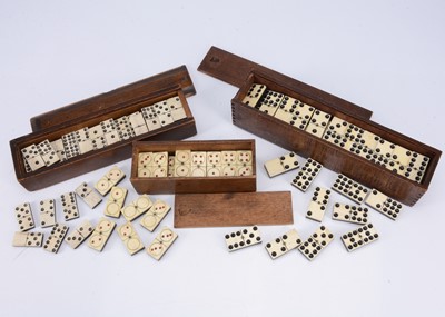 Lot 299 - 19th century bone dominos