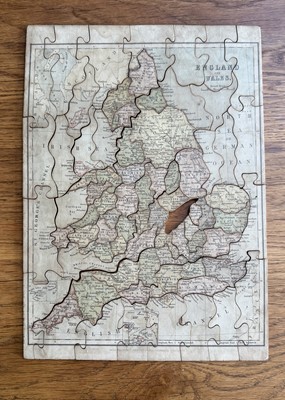 Lot 313 - A late 19th century W Peacock ‘Superior Dissected Maps - England & Wales’ puzzle
