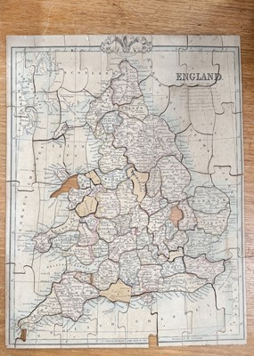 Lot 318 - A mid 19th century G. F. Cruchley ‘A Dissected Map of England’ puzzle