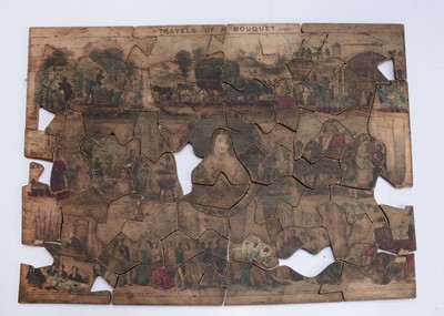 Lot 319 - A mid 19th century dissected puzzle ‘Travels of a Bouquet (Nosegay)