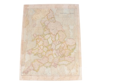 Lot 325 - A W. Peacock Superior Dissected Maps ‘England & Wales’ puzzle