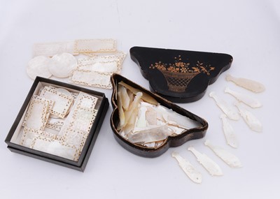 Lot 339 - Chinese mother of pearl gaming counters