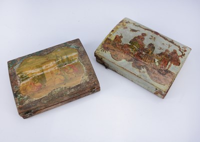 Lot 356 - Two 18th century games counter boxes