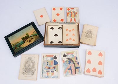 Lot 373 - A George III Hunt & Sons small format no.14 playing card pack