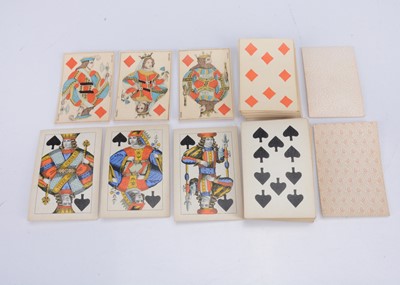 Lot 376 - Two continental packs of playing cards