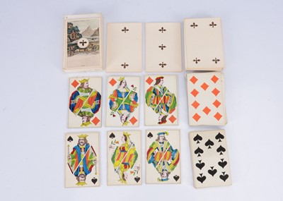 Lot 378 - Three continental packs of playing cards