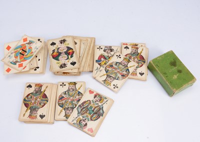 Lot 379 - Four continental packs of playing cards