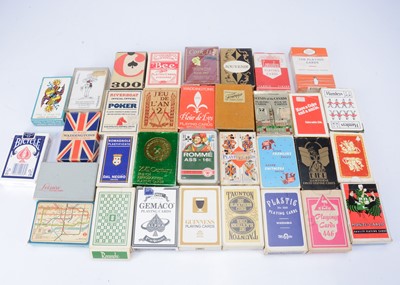 Lot 391 - Thirty-three packs of boxed playing cards