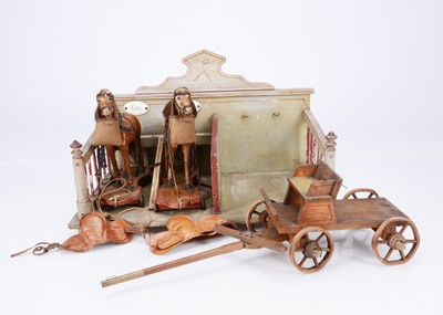 Lot 420 - A late 19th century stable with ‘Jack’ and ‘Tom’ named horses