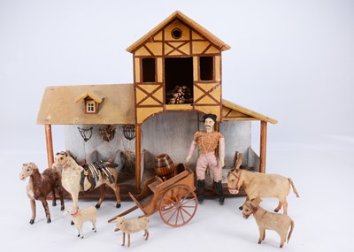 Lot 423 - An early 20th century German toy stable