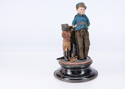Lot 442 - A 20th century organ grinder automaton with cat