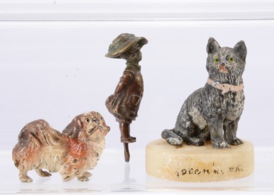 Lot 454 - A Viennese cold painted bronze Pekingese dog