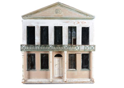Lot 470 - An English early to mid 19th century ‘Waterloo House’ wooden dolls’ house