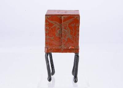 Lot 472 - A rare Westacre dolls’ house Chinoiserie cabinet on stand