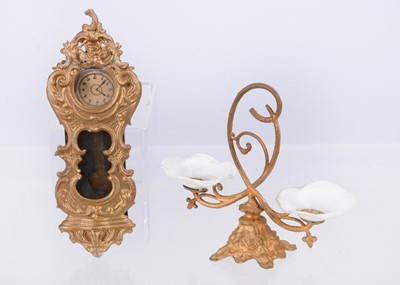 Lot 485 - Two late 19th century German dolls’ house gilt cast metal chattels