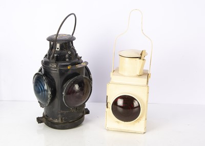 Lot 640 - Canadian Railway Crossing Lamp and BR Railway Lamp