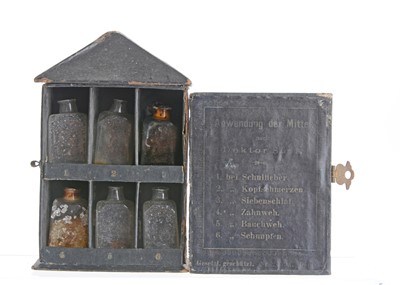 Lot 495 - A rare late 19th century German dolls’ house or doll medicine cabinet