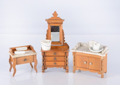 Lot 505 - Three Schneegas dolls’ house furniture