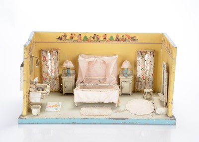 Lot 512 - A Goso (German) painted tinplate toy bedroom