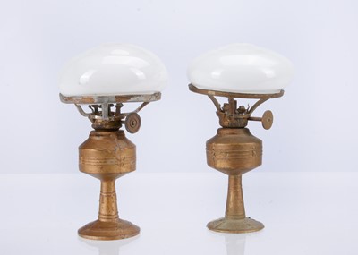 Lot 540 - A pair of early 20th century larger scale dolls’ house oil-lamps