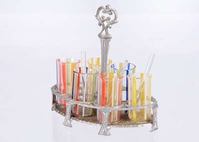 Lot 577 - A German soft metal dolls’ house lemonade set