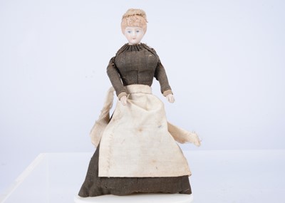 Lot 579 - A Simon & Halbig bisque shoulder-head dolls’ house doll
