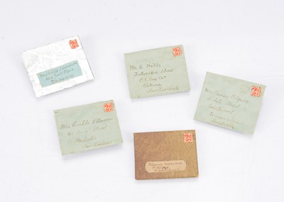 Lot 596 - Five fascinating 1940s dolls’ house miniature letters written from Arthur Richardson