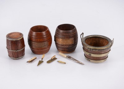 Lot 598 - Dolls’ house miniature tools and barrels
