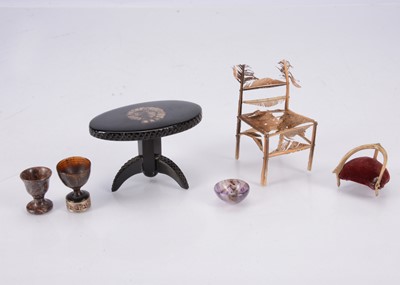 Lot 599 - Antique dolls’ house antiques