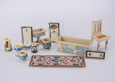 Lot 618 - Dolls’ house bathroom and kitchen