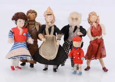Lot 622 - Six Grecon dolls’ house dolls