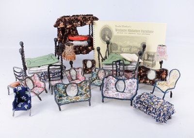 Lot 626 - A collection of recently made dolls’ house furniture in the Westacre style