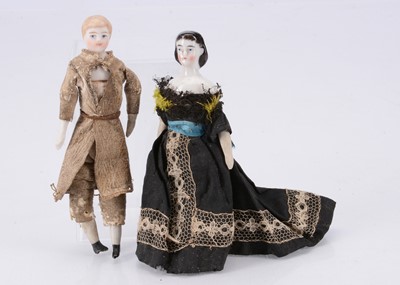 Lot 649 - A 19th century Simon & Halbig bisque shoulder-head dolls’ house doll