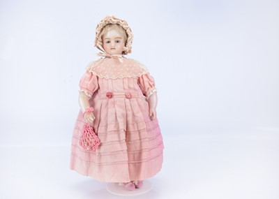 Lot 670 - Rosa, an 19th century English poured wax child doll once belonging to Mrs Graham Greene