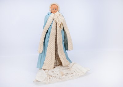 Lot 684 - A late 19th century German wax over composition baby