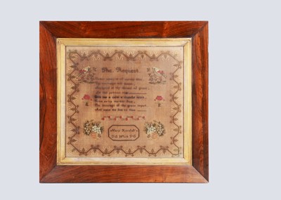 Lot 706 - An 19th century sampler by Mary Horsfall