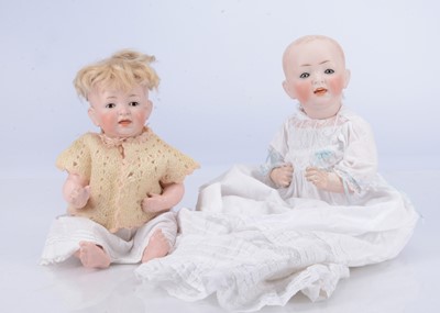 Lot 729 - Two small Kestner character dolls