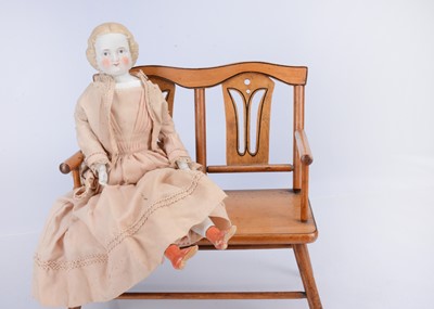 Lot 741 - An 19th century bisque shoulder head doll, possibly Alt, Beck & Gottschalk