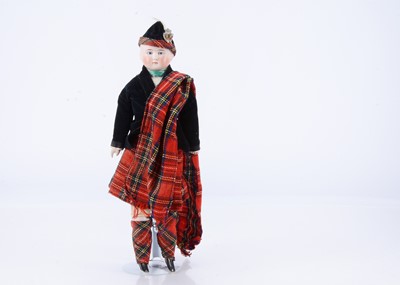 Lot 745 - An 19th century bisque shoulder-head doll