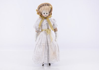 Lot 751 - A rare 19th century Kestner character china shoulder head lady doll